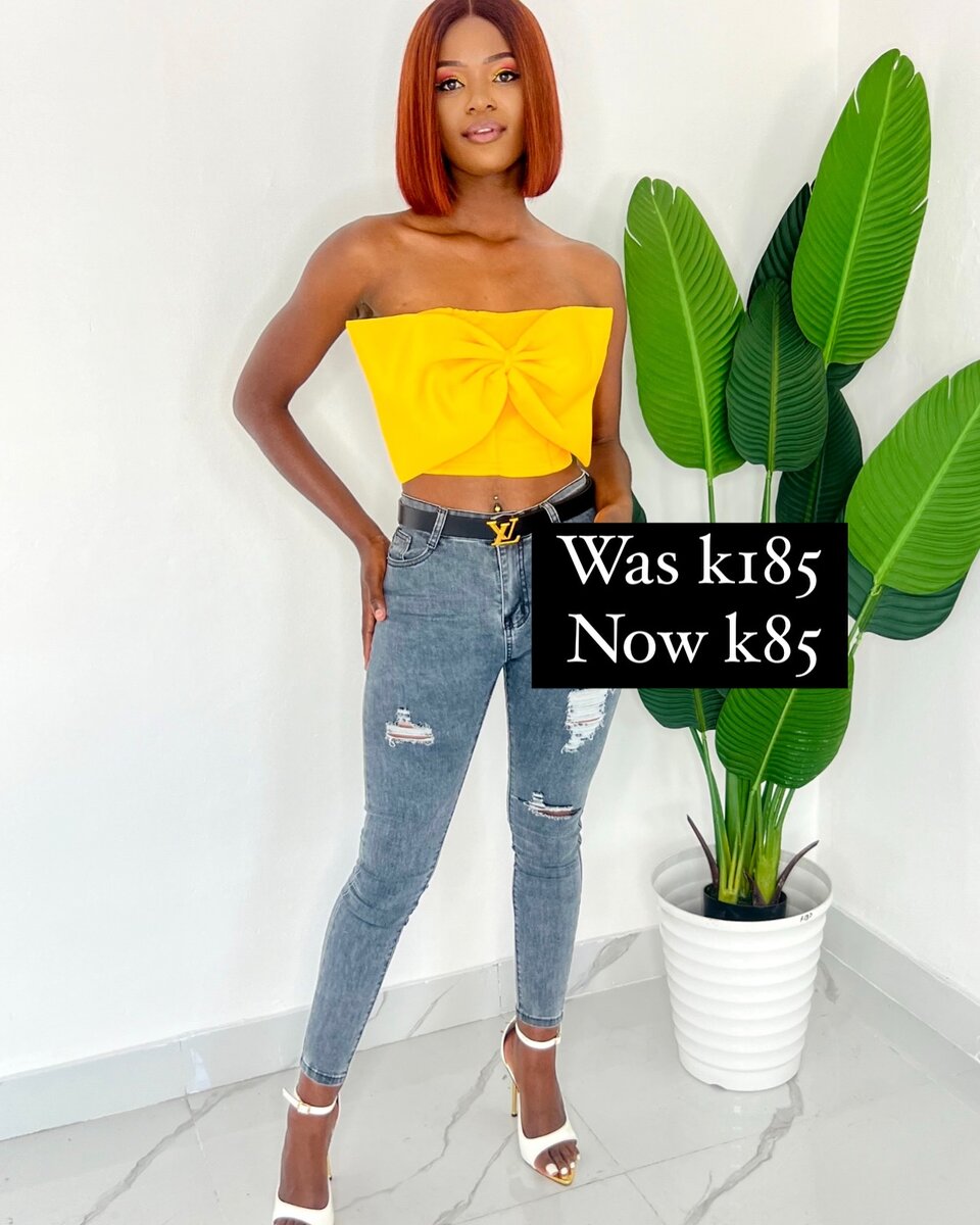 Women's yellow Top with bow