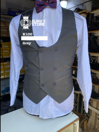 gray men's vest