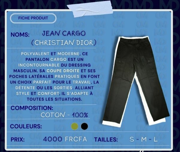 Pantalon Cargo Christian Dior