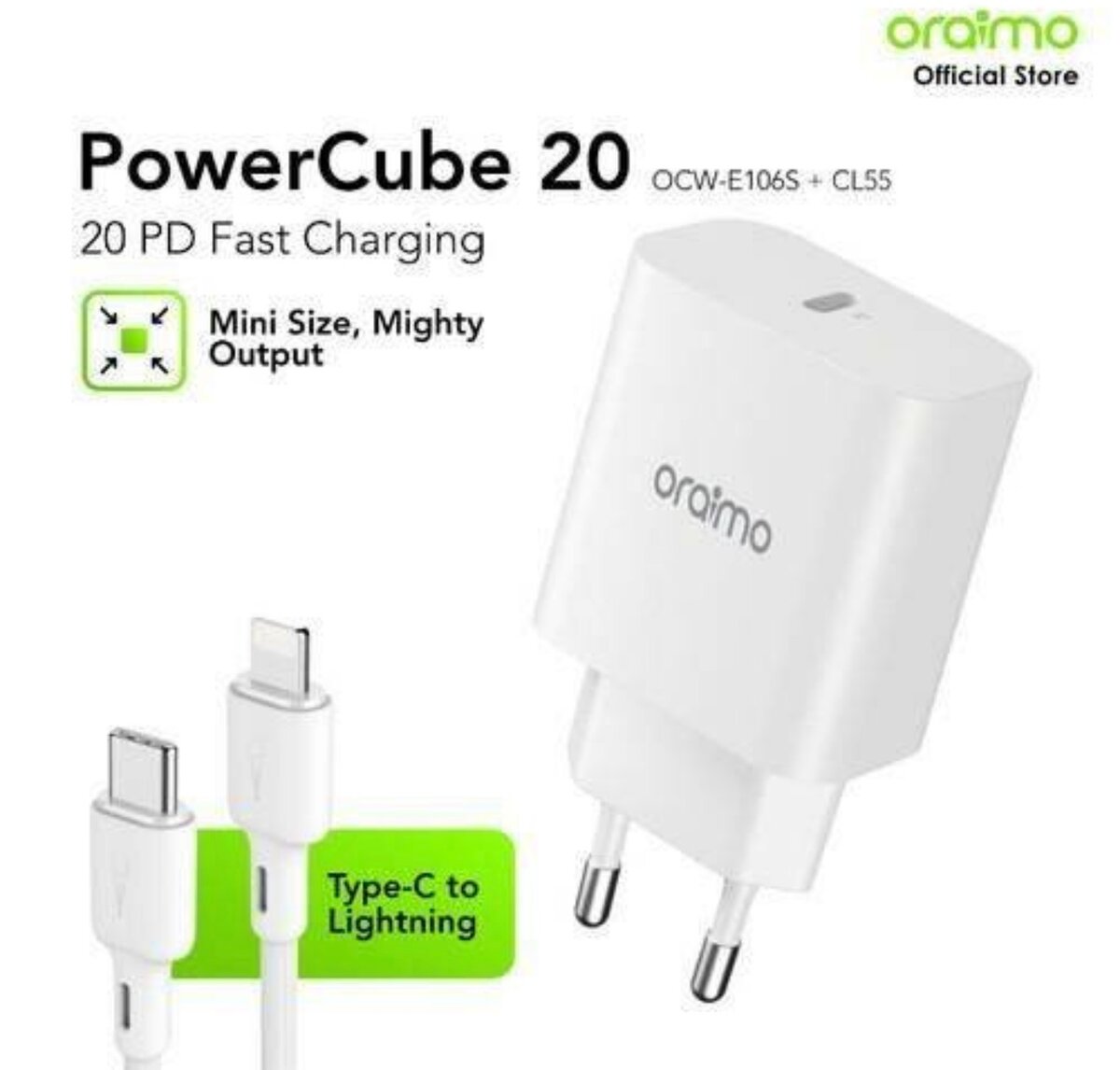 Oraimo Chargeur Rapide Compact