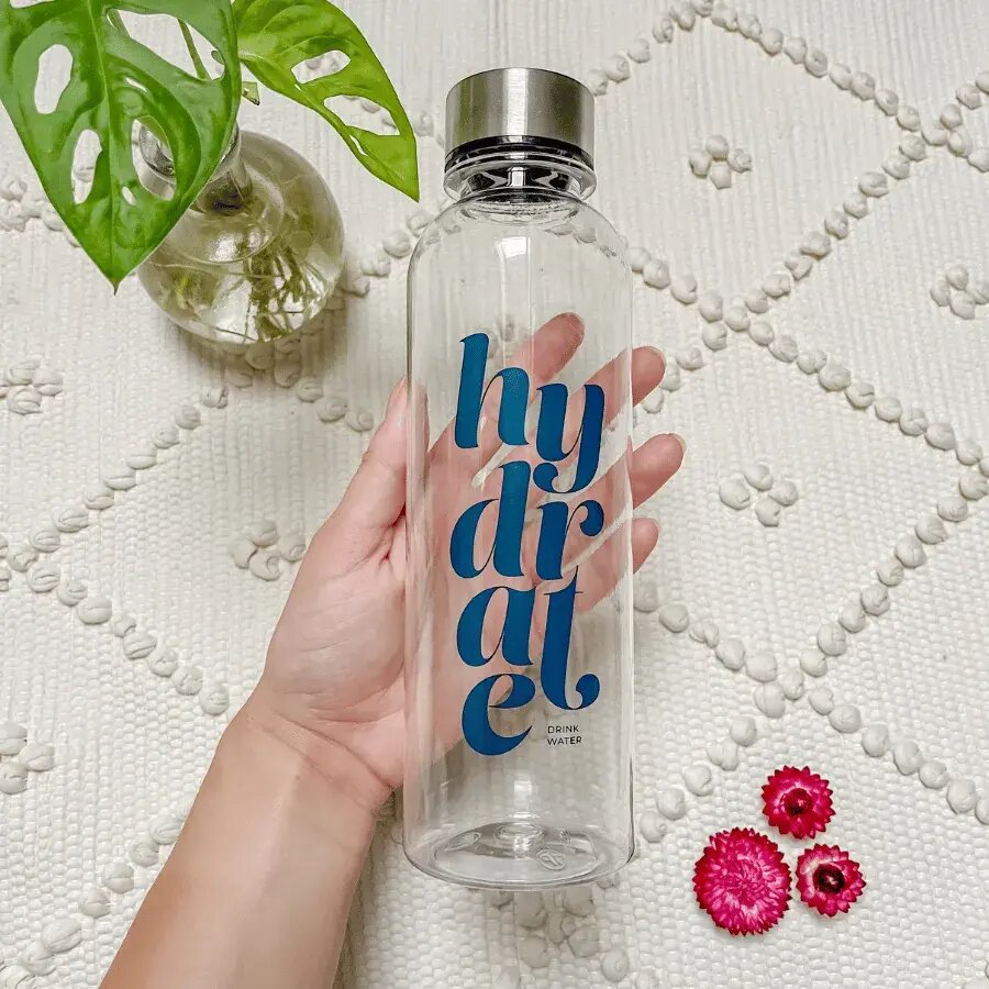 Bouteille en verre réutilisable