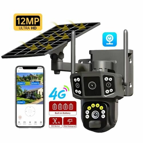 Caméra Sécurité Solaire 12MP