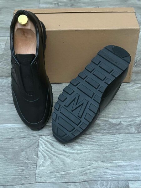 Mocassins en cuir noir
