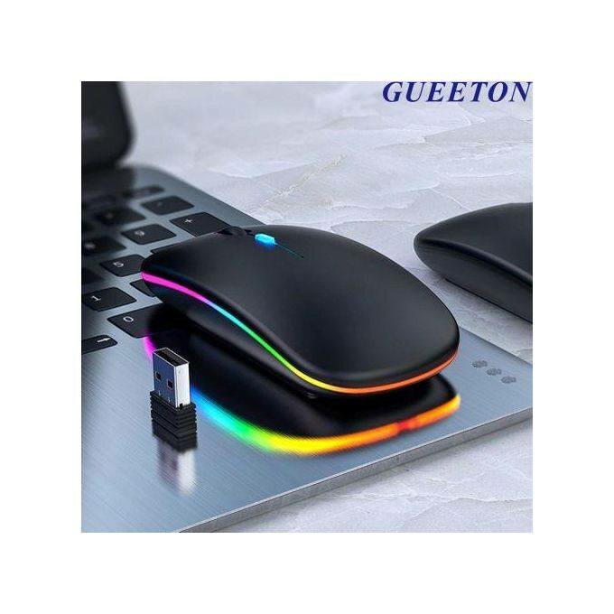 Souris sans fil rechargeable LED