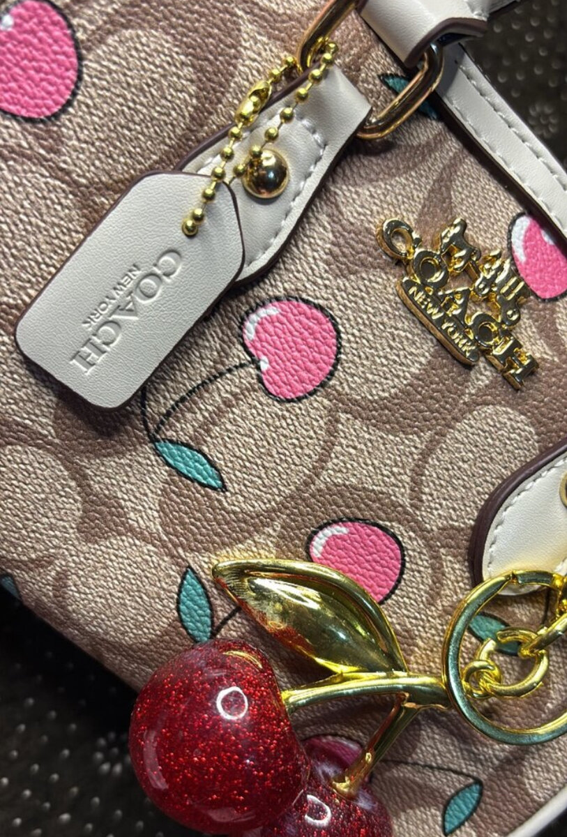Sac à main Coach cerise
