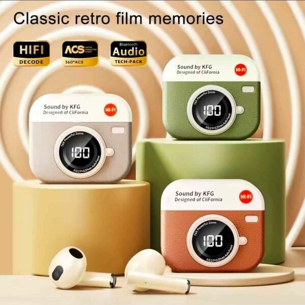 Casque Bluetooth KFG rétro sans fil