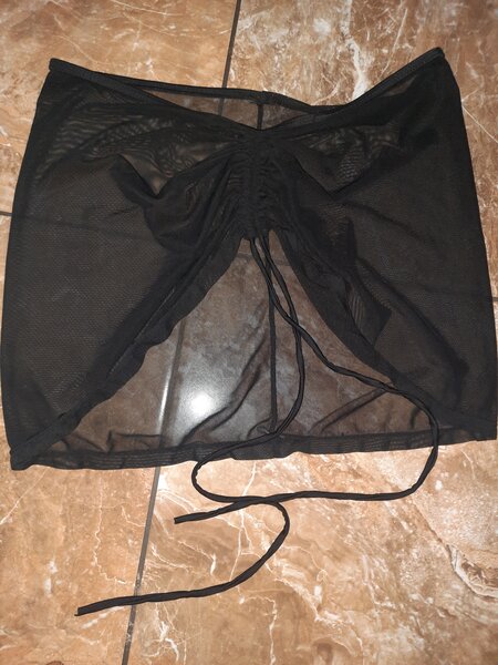 Jupe en maille transparente