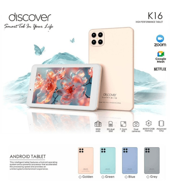 Tablette Android Discover K16