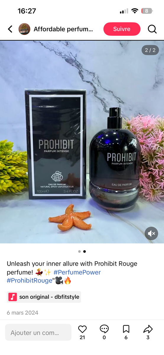 Prohibit Rouge Parfum 100ml