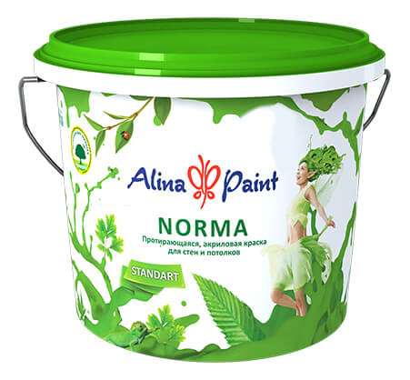 (15кг) «Alina Paint» Норма белая протирающаяся