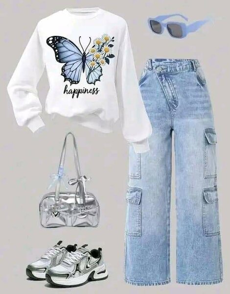 Sweat-shirt femme papillon bonheur