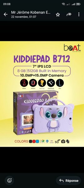 Tablette Enfant KIDDIAPAD B712