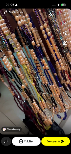 Collier artisanal perles bois