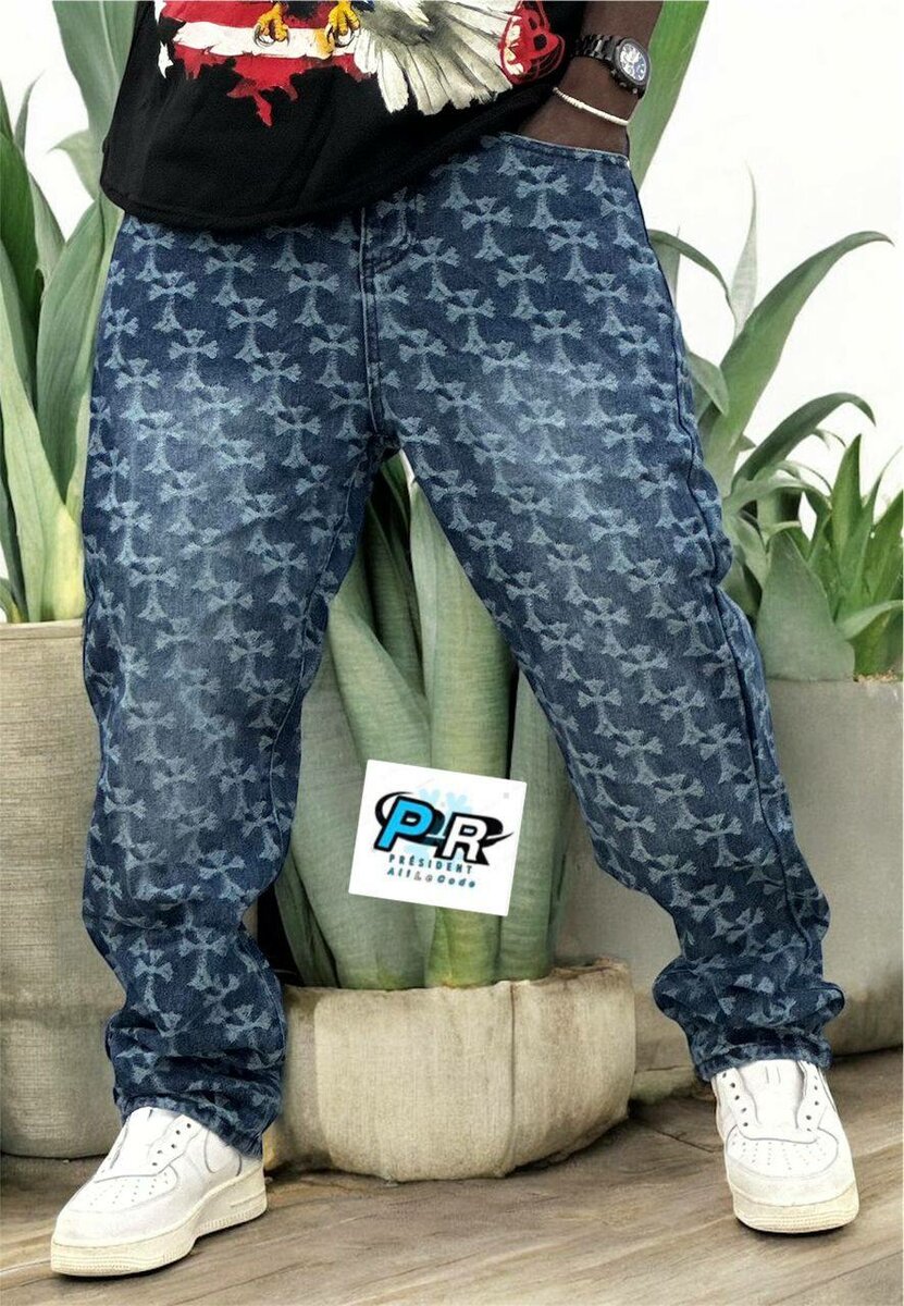 Jeans homme décontracté imprimé