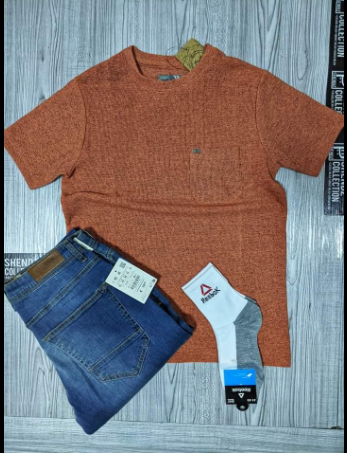 Men's Combo T-shirt, jeans and socks