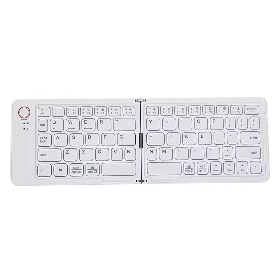 clavier pliable sans fil Bluetooth léger et pratique - Blanc