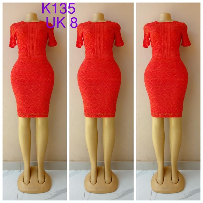 Red lace dress size 8