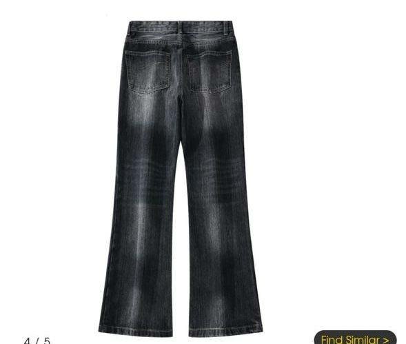 Jeans évasés délavés femme