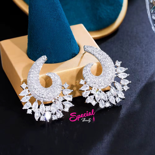 Boucles d'oreilles cristaux élégantes