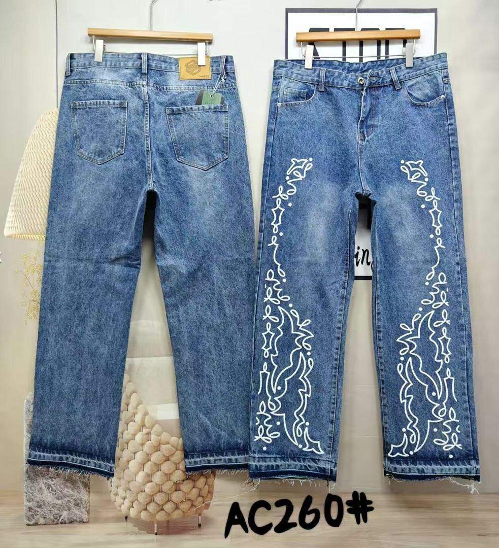 Jean décontracté brodé homme