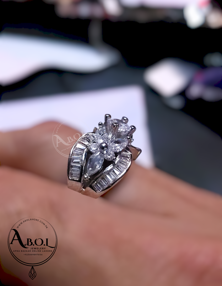 Silver stone earrings