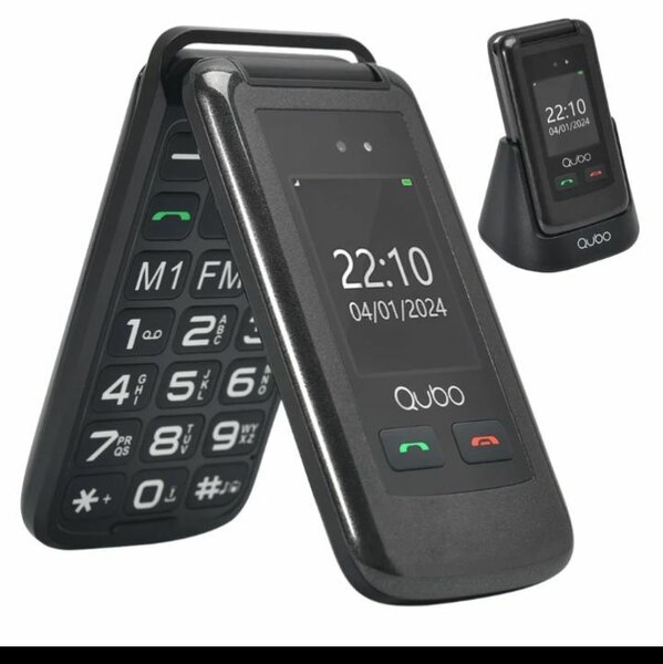 Téléphone à clapet senior Qubo