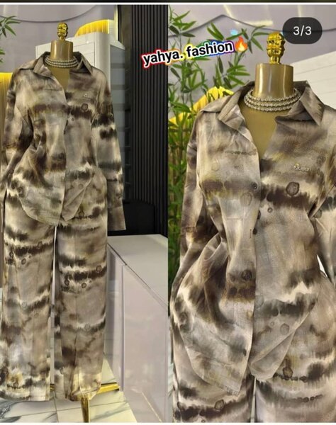 Ensemble Chemise Pantalon Effet Tie-Dye