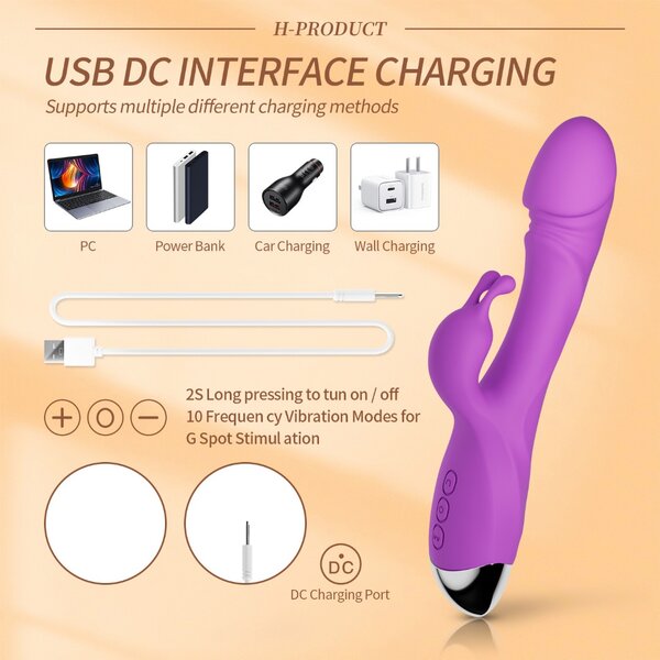 Vibromasseur Silicone 10 Modes