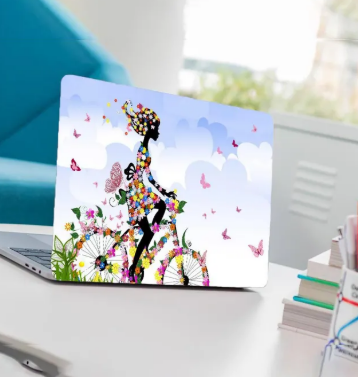 Art Girl Laptop Back Skin-Laptop Skin Vinyl Sticker Decal, 14.6 15 15.4 15.6 inch Laptop Skin Sticker Cover For All Laptops