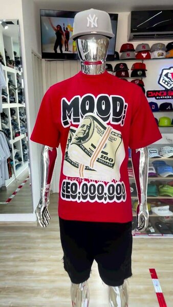 T-shirt rouge imprimé MOOD