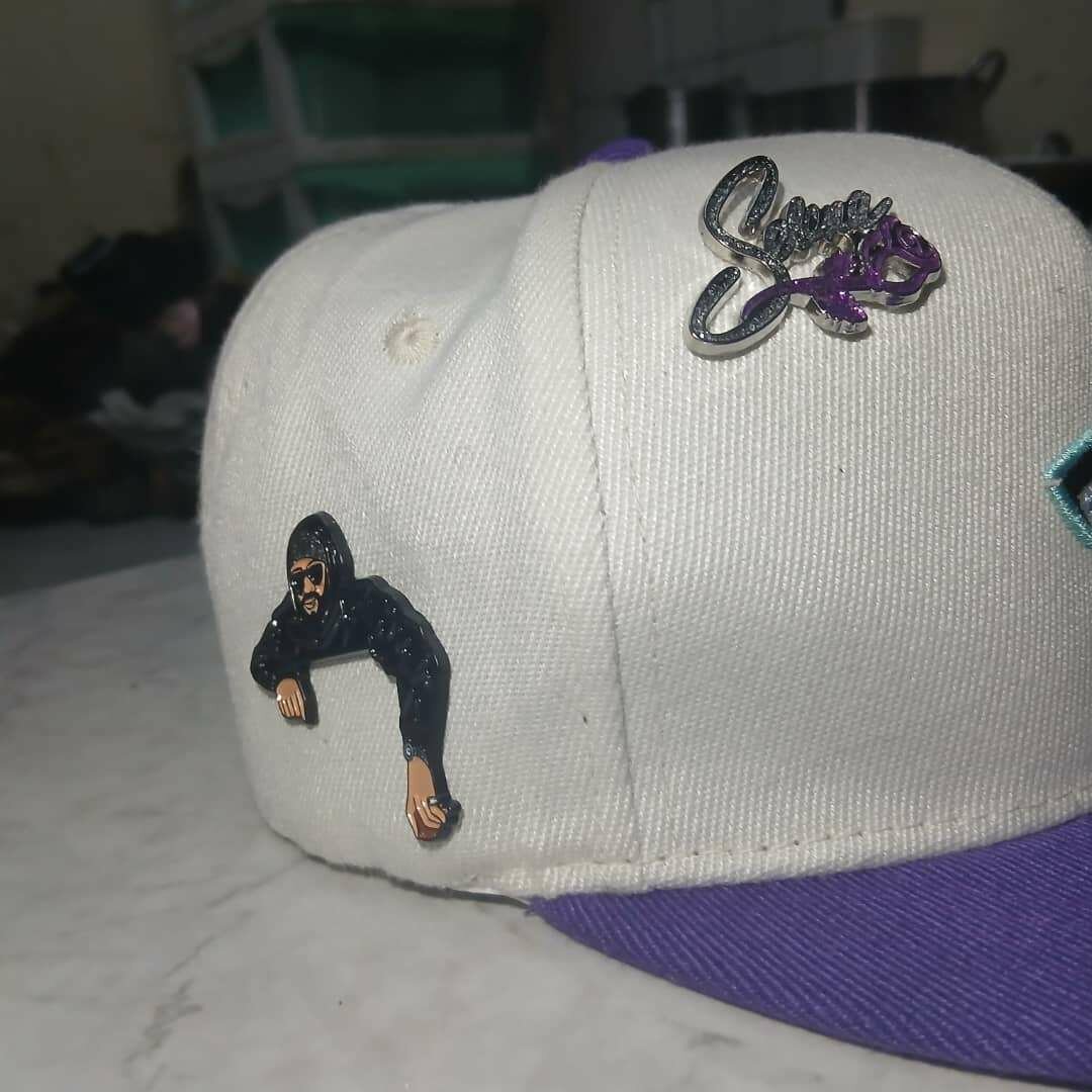 Casquette Snapback Blanche et Mauve