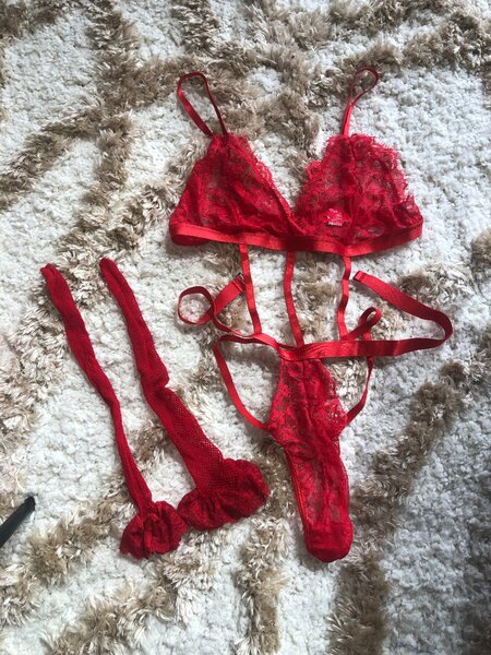 Ensemble Lingerie Rouge Sensuel