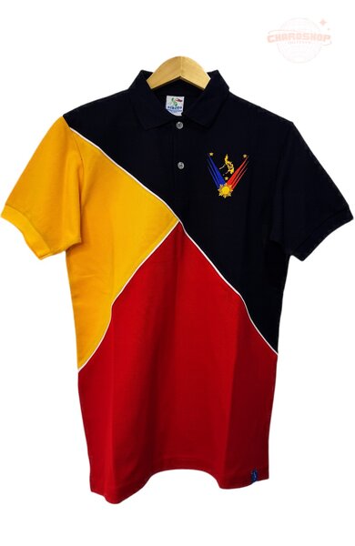 Polo tricolore en coton