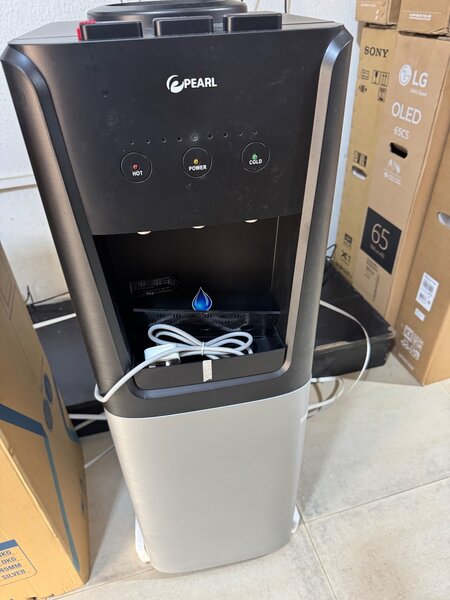 Pearl 3taps water dispenser with fridge,Hot,cold and warm