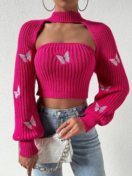 Pull court papillon