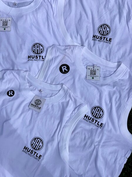 Hustle and motivate vests k100