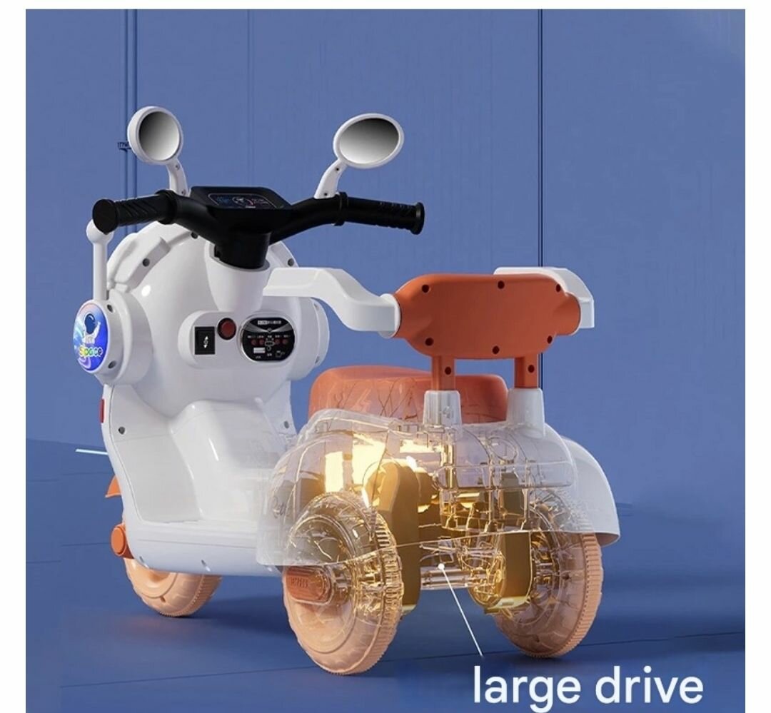 1-5 YEARS ELECTRIC MINI MOTOR BIKE WITH 3- WHEELS, LED LIGHT