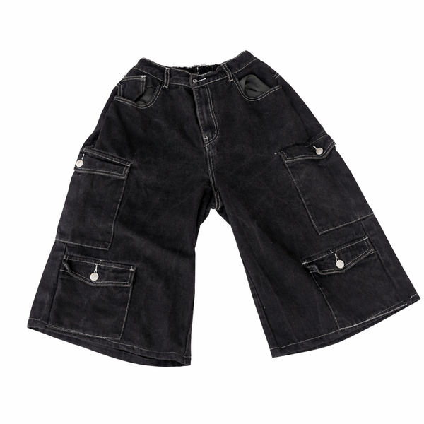 Cargo jeans noir pour homme