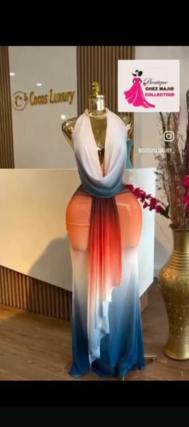 Robe longue élégante colorée