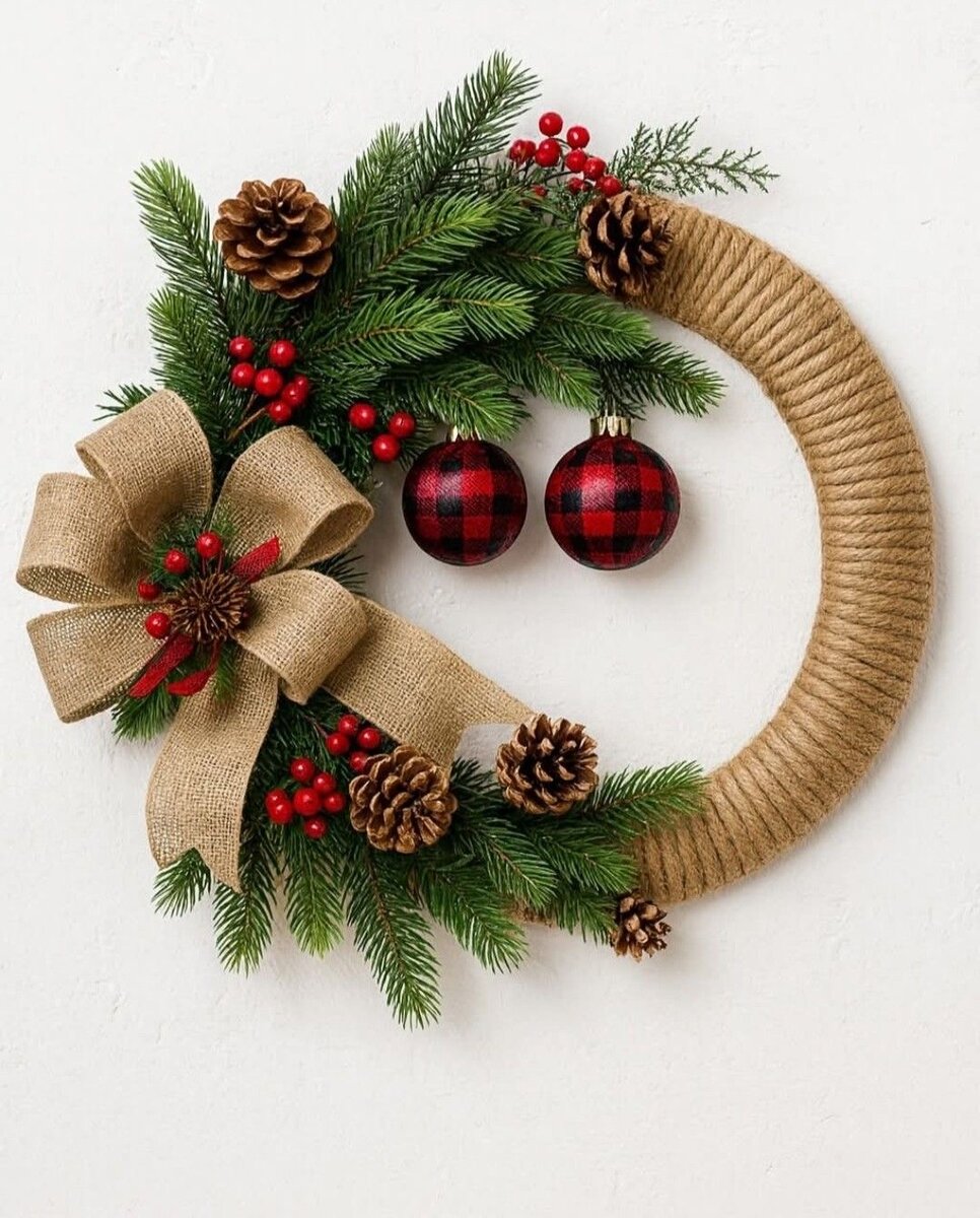 Couronne de Noël Naturaliste