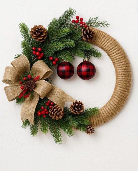 Couronne de Noël Naturaliste