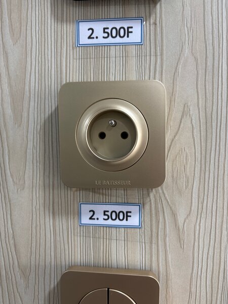 Prise murale élégante en or