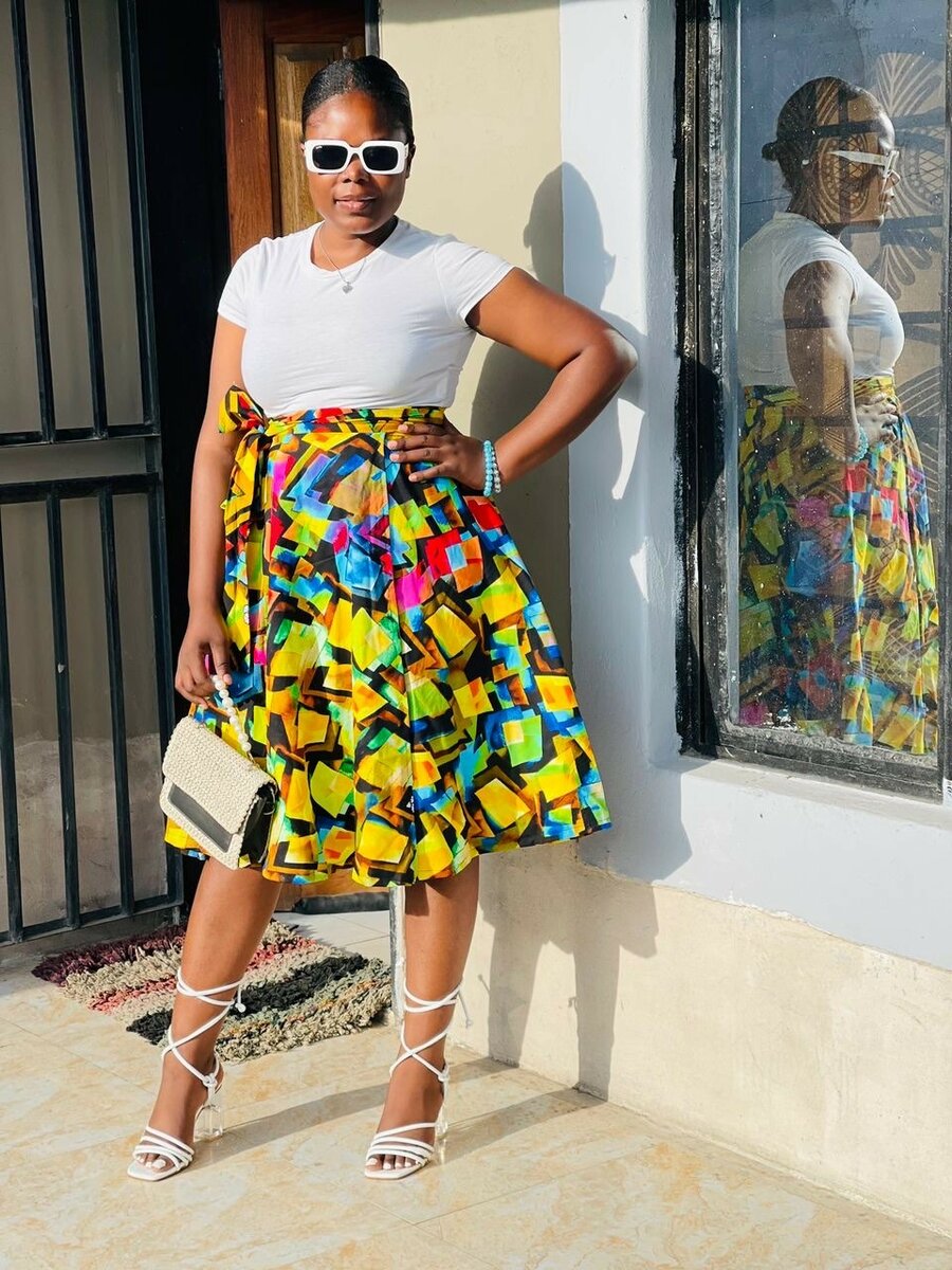Wrap Ankara skirts