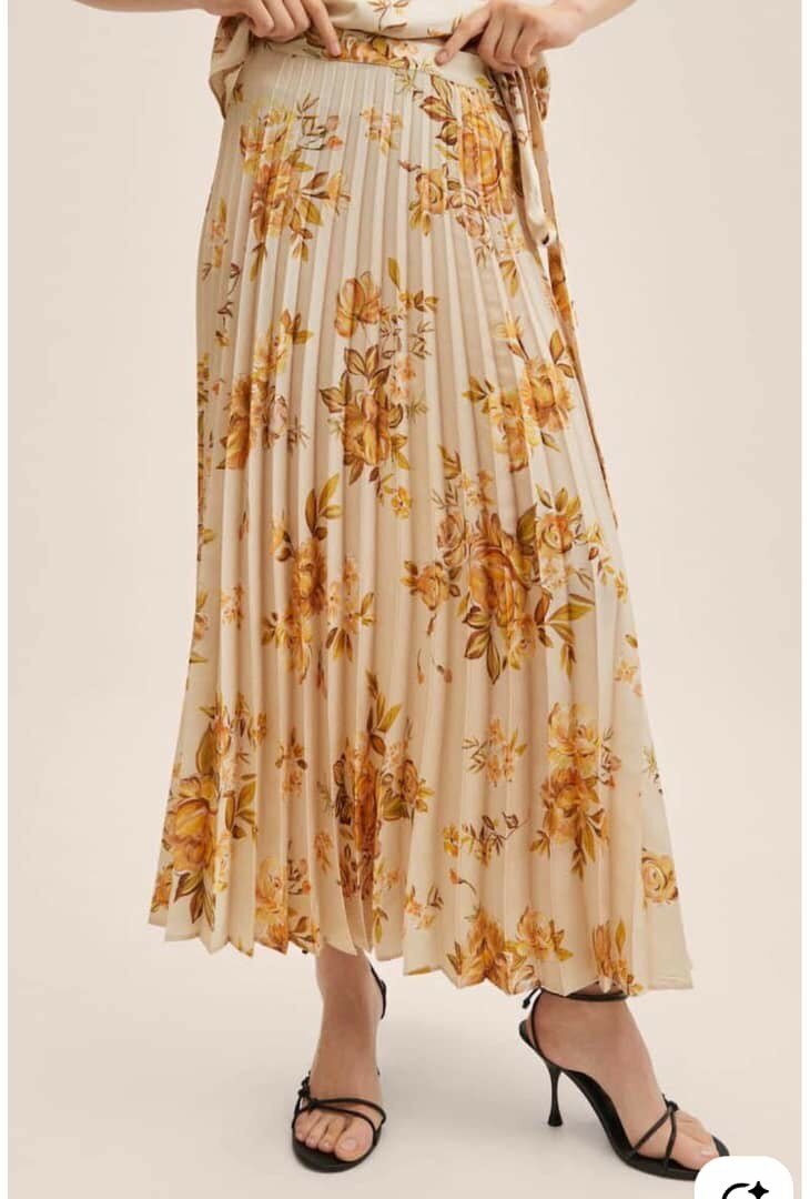 Jupe Florale Plissée Élegante