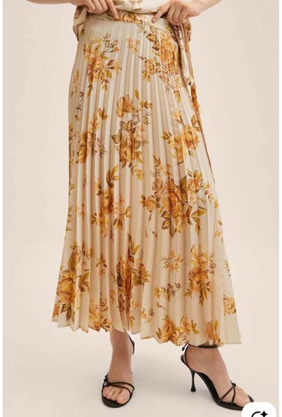 Jupe Florale Plissée Élegante