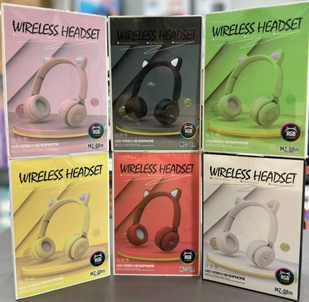 Casque Bluetooth Oreilles Lumineuses