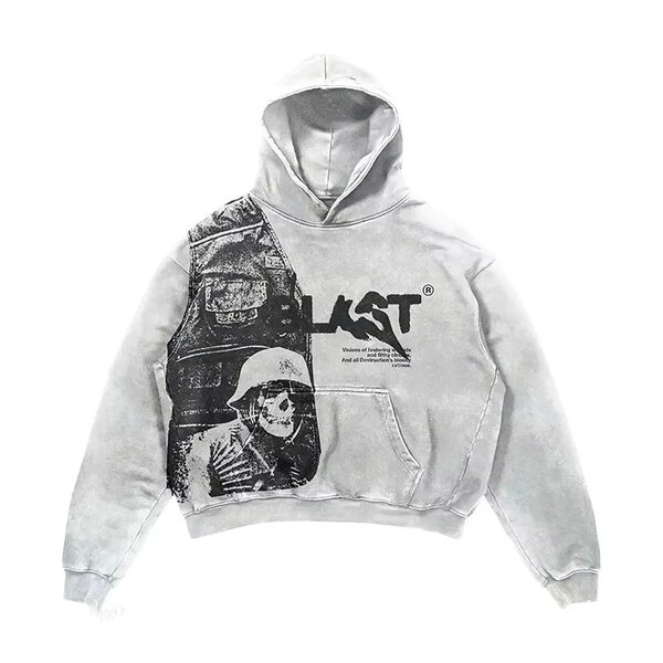 Sweat à capuche imprimé streetwear