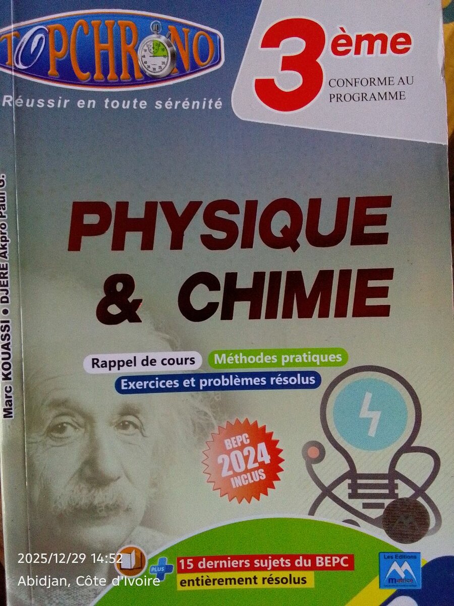 Livre Physique & Chimie BAC