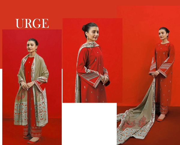 3 PCs Women's unstitched Dhanak Suit