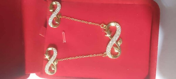 Gold Infinity Jewelry Set
